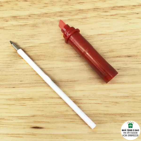 Ruột bút và đầu high light của bút bi in logo theo yêu cầu